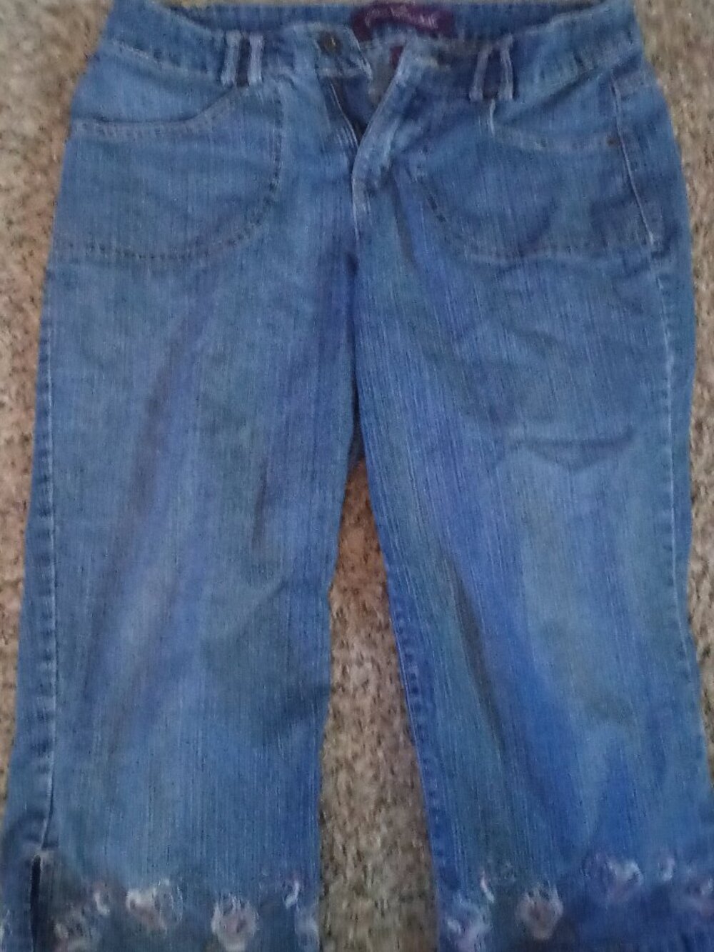 Capri  Denim Flower Jean